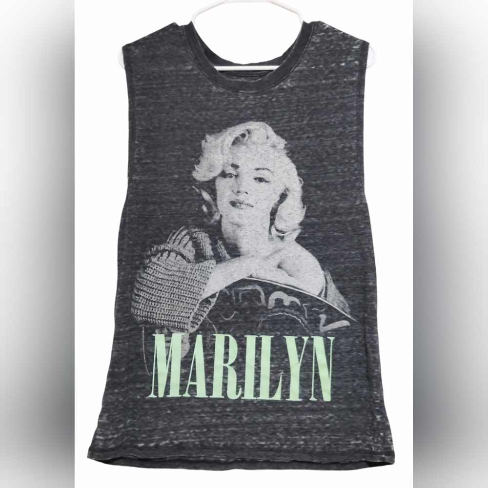Marilyn Monroe Sleeveless Top For Men Size S Grey And Green